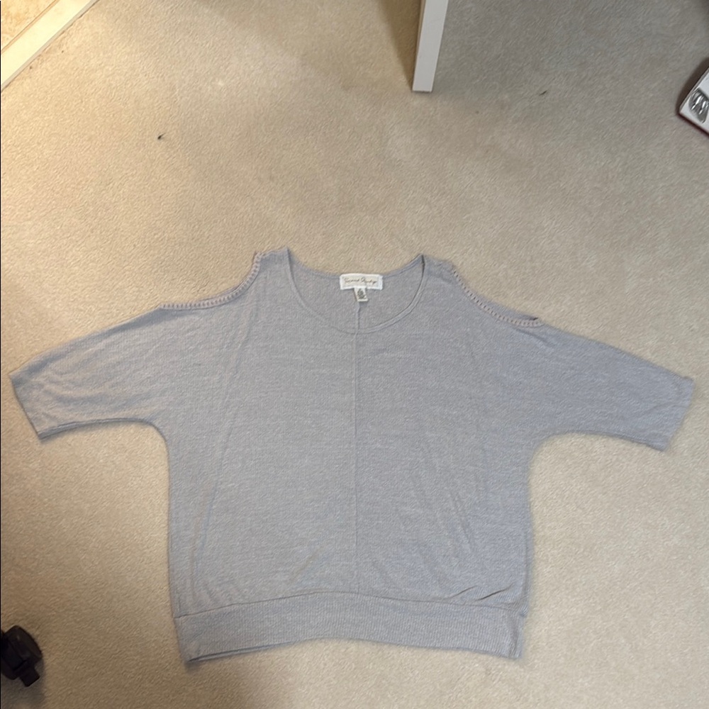 Gray Shoulder Cut-Out